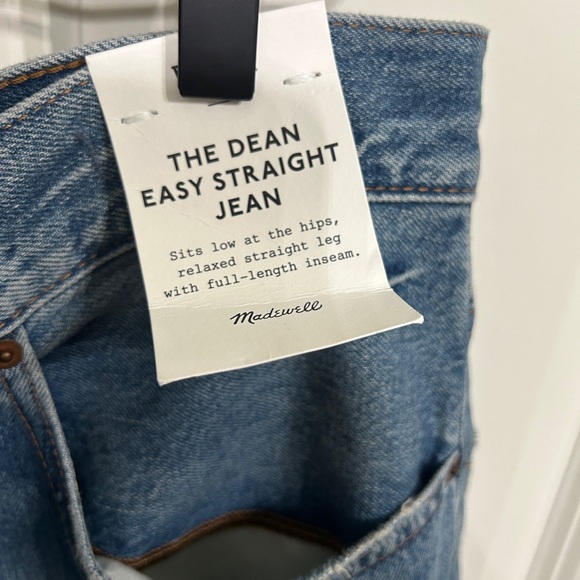NWT Madewell Women's Dean East Straight Leg Jeans in Monessen Wash sz 31 - Picture 5 of 16